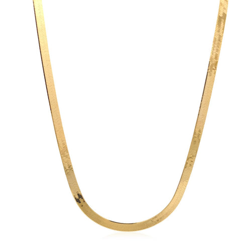 10K Yellow Gold Imperial Herringbone Chain 3.80mm | Solid Gold