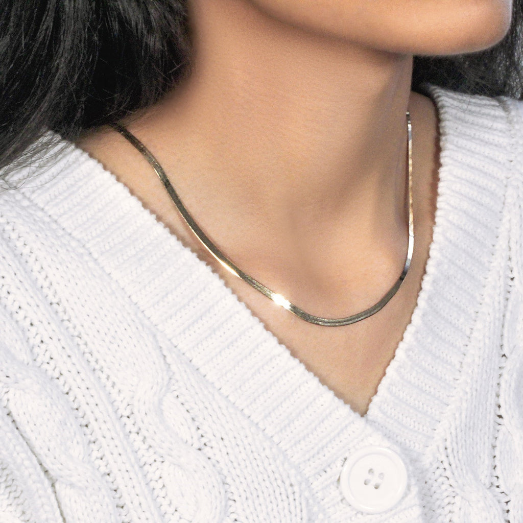 10K Yellow Gold Imperial Herringbone Chain 2.80mm | Solid Gold