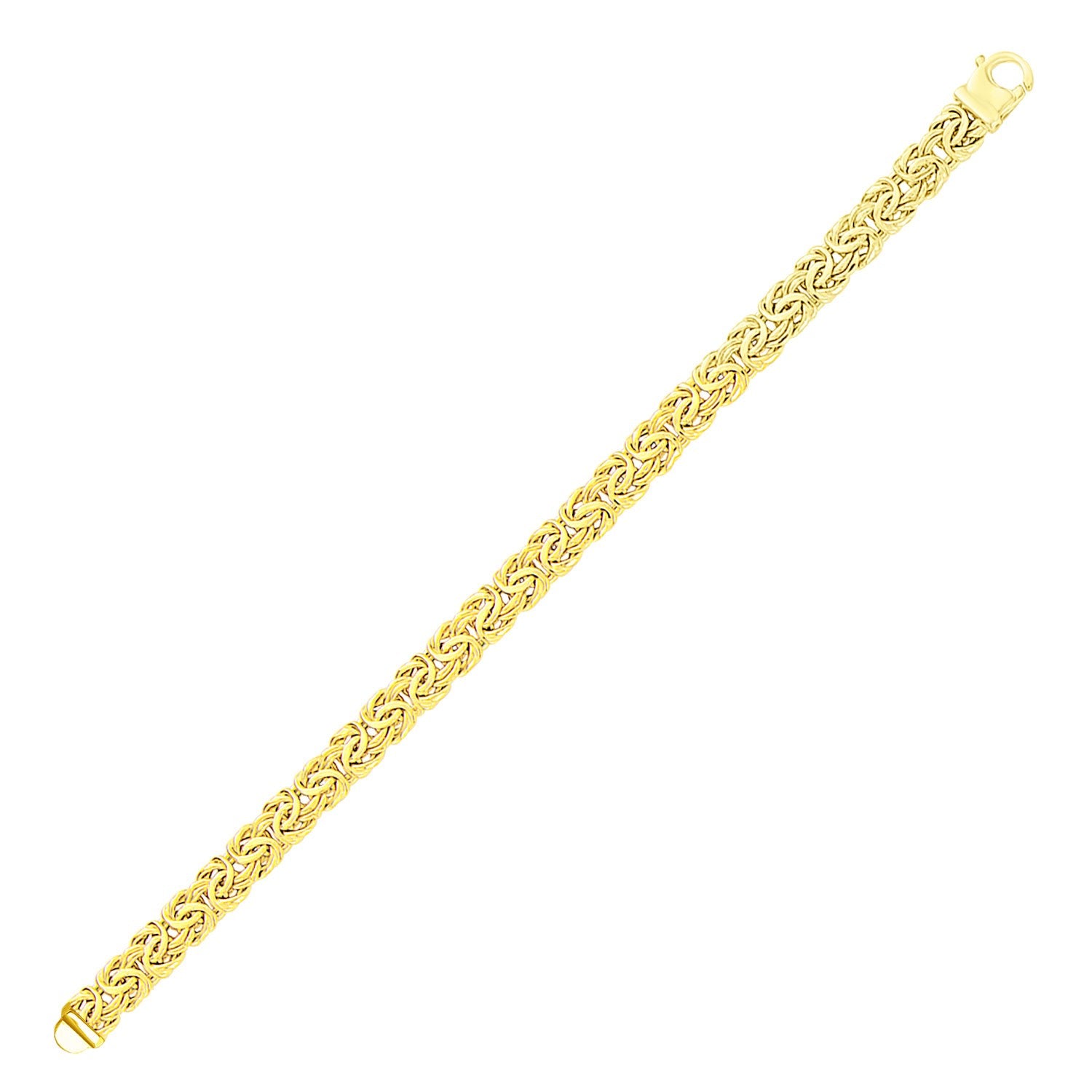 14K Yellow Gold Byzantine Style Chain Bracelet (7.20mm)