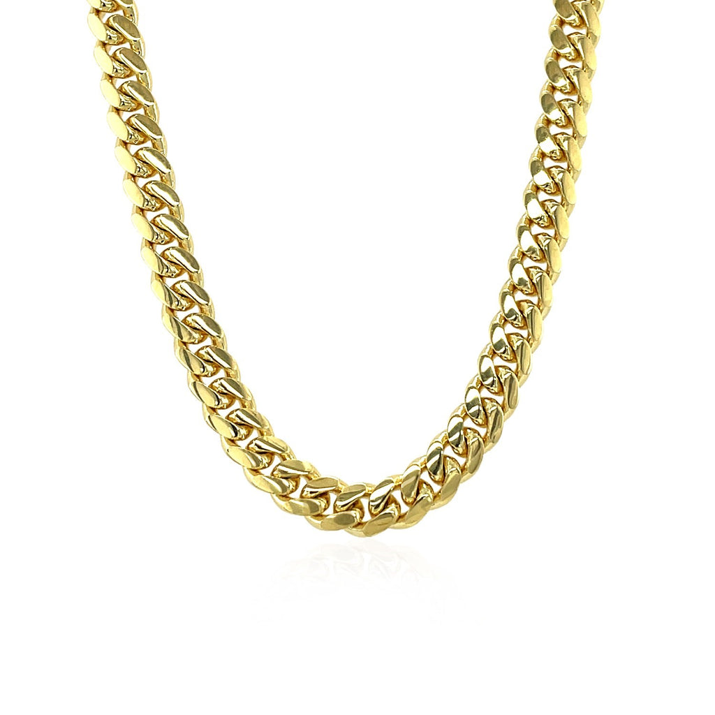 10K Yellow Gold Classic Solid Miami Cuban Chain Necklace (4.90mm) – True Pure Gold