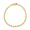 14K Yellow Gold Unisex Moon Cut Bead Chain Bracelet – 4.00mm – 14K Gold