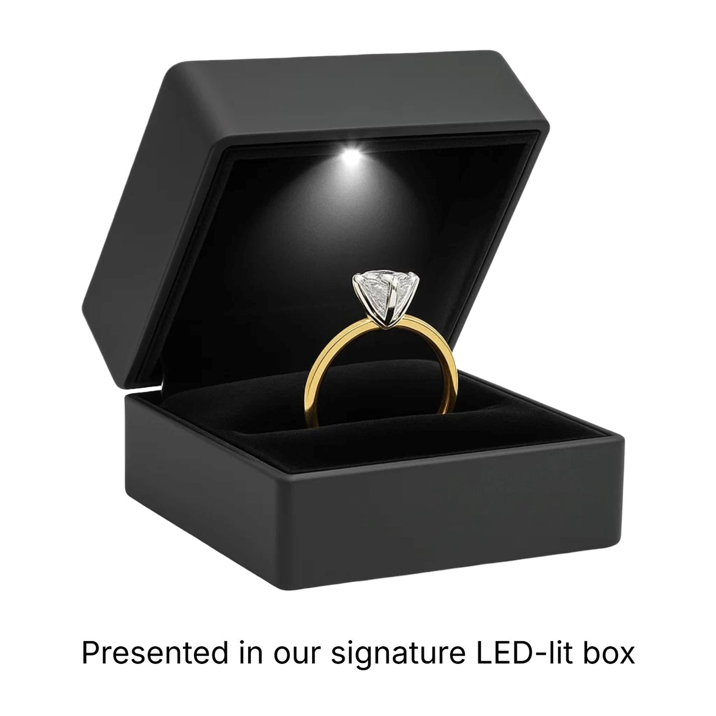 3 Carat Oval Lab Grown IGI G/VS1 Diamond Solitaire Ring in 14K Yellow Gold