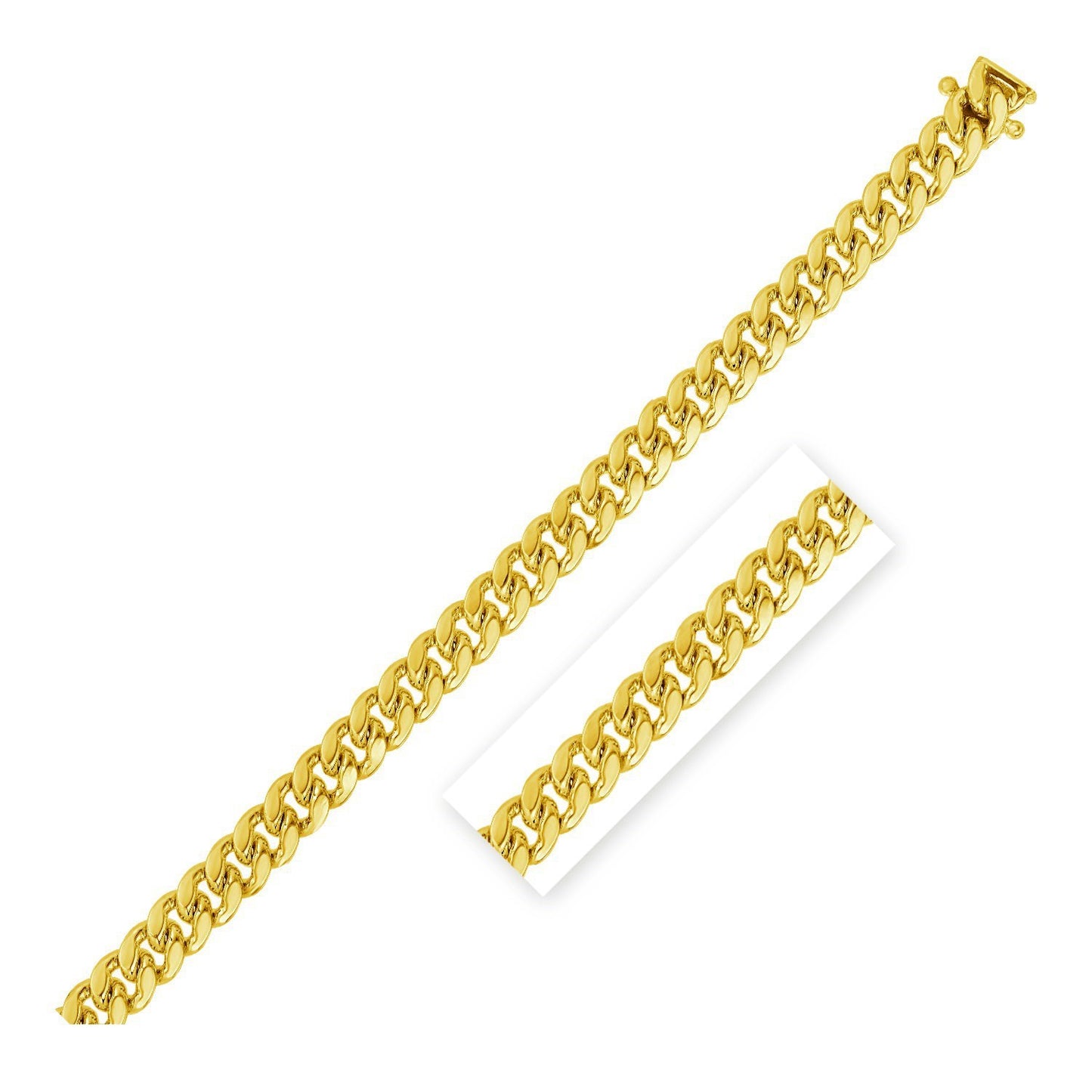 10K Yellow Gold Classic Solid Miami Cuban Chain Necklace (3.90mm) – True Pure Gold