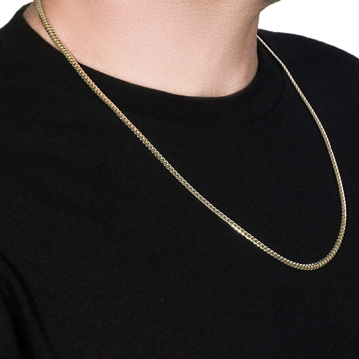 10K Yellow Gold Classic Solid Miami Cuban Chain Necklace (3.90mm) – True Pure Gold