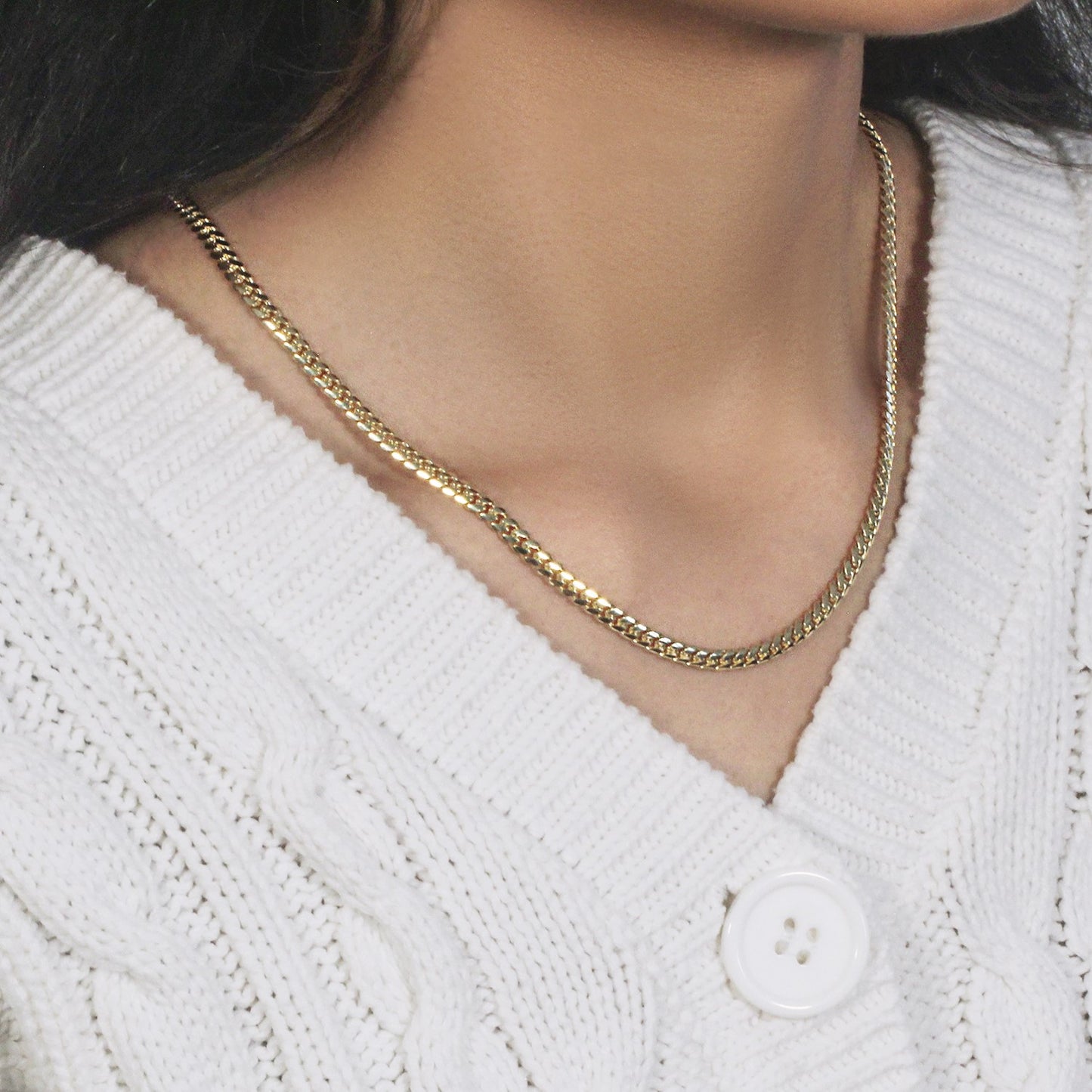 10K Yellow Gold Classic Solid Miami Cuban Chain Necklace (3.90mm) – True Pure Gold