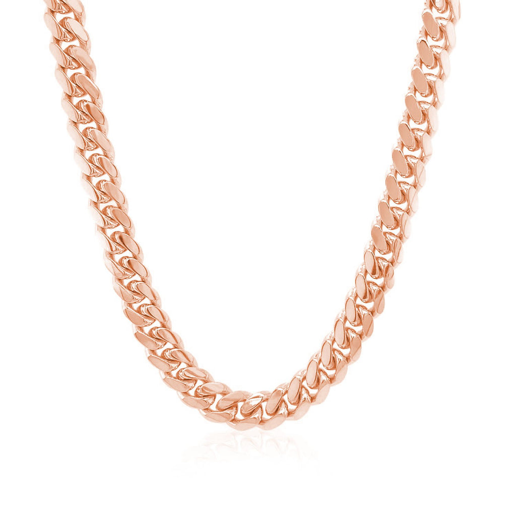 14K Rose Gold Classic Solid Miami Cuban Chain (6.10mm)