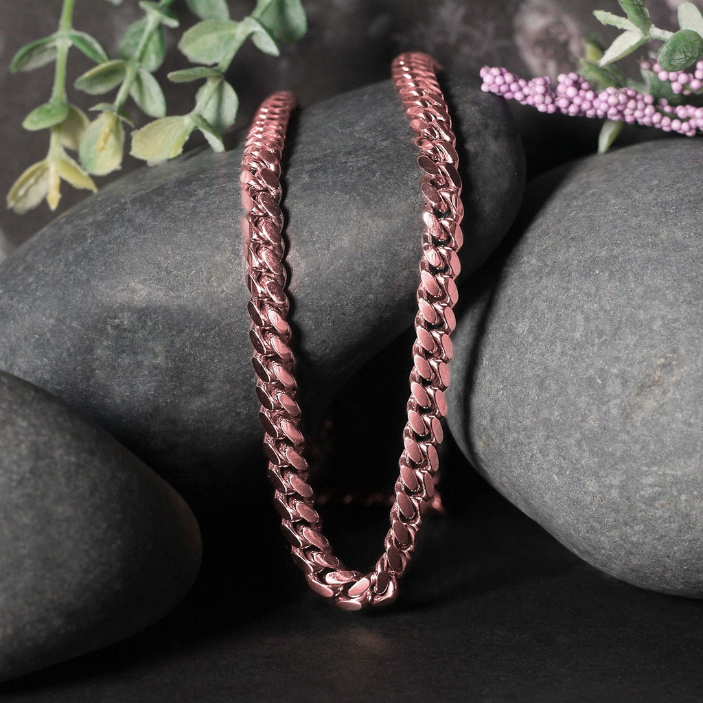 14K Rose Gold Classic Solid Miami Cuban Chain (6.10mm)