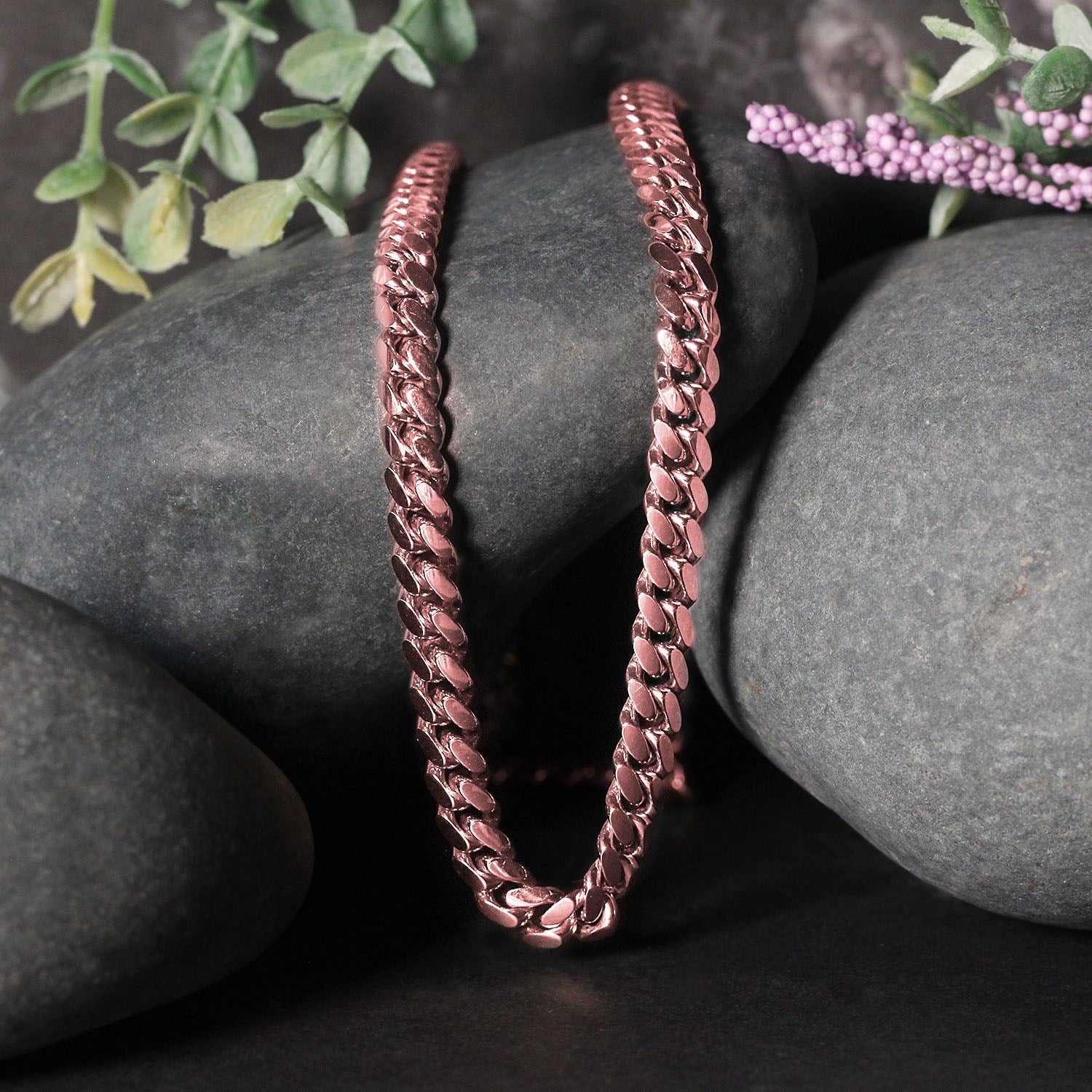 14K Rose Gold Classic Solid Miami Cuban Chain (6.10mm)