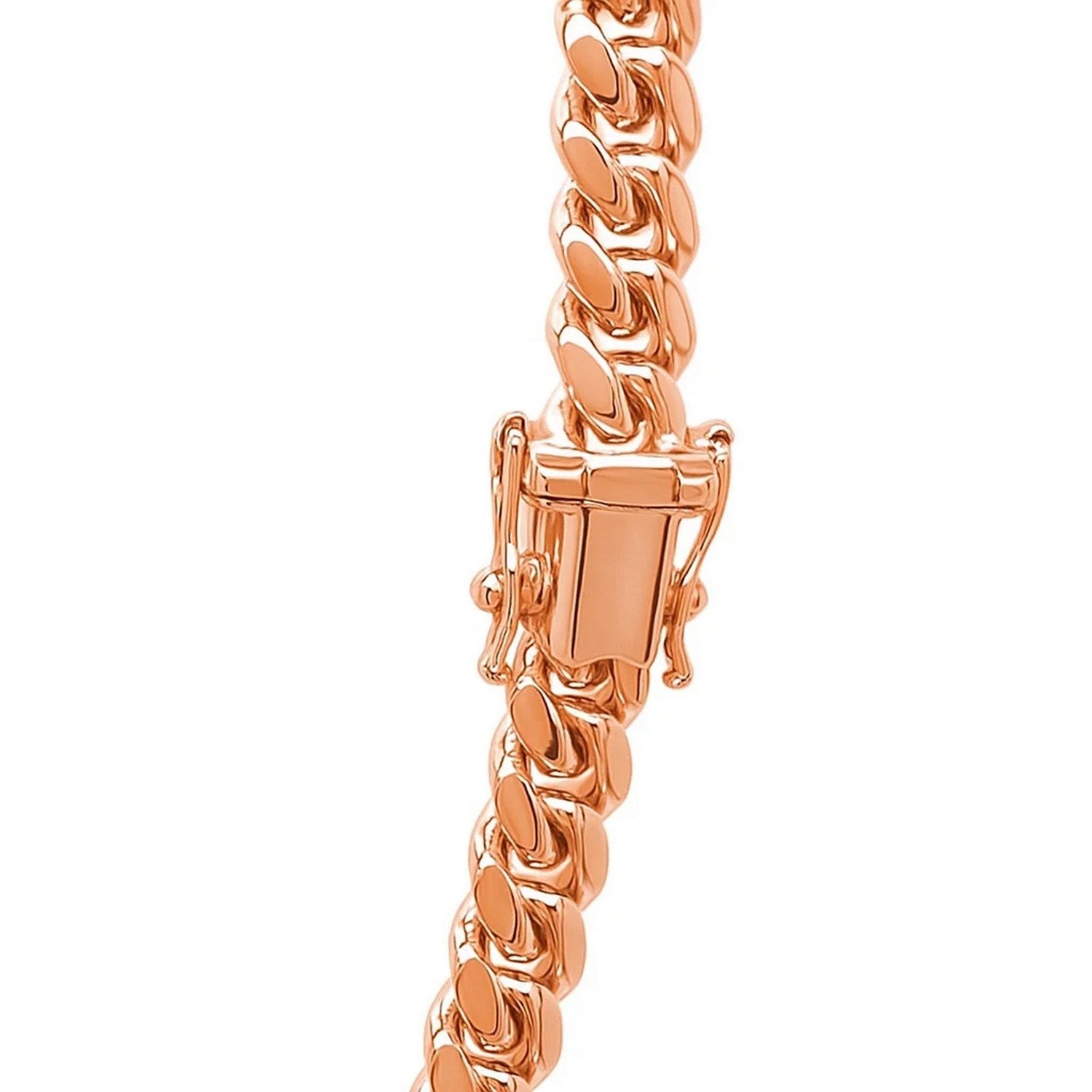 14K Rose Gold Classic Solid Miami Cuban Chain (6.10mm)