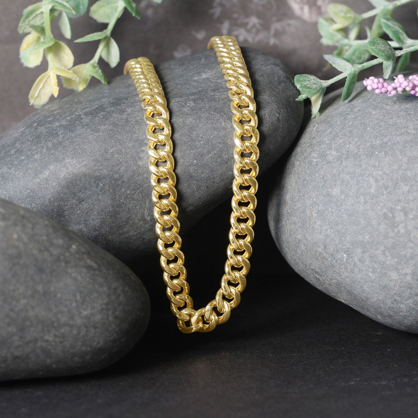 10K Yellow Gold Semi Solid Miami Cuban Chain Necklace (6.10mm) – True Pure Gold