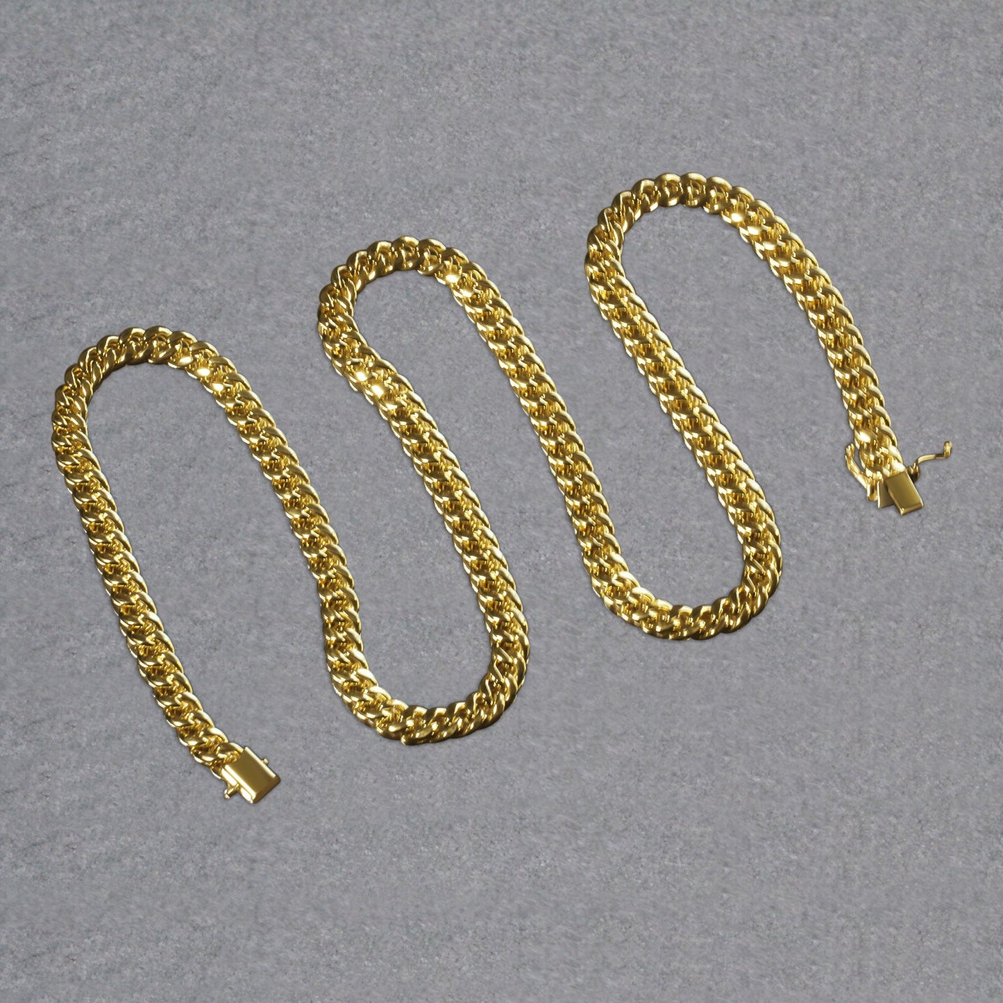 10K Yellow Gold Semi Solid Miami Cuban Chain Necklace (6.10mm) – True Pure Gold