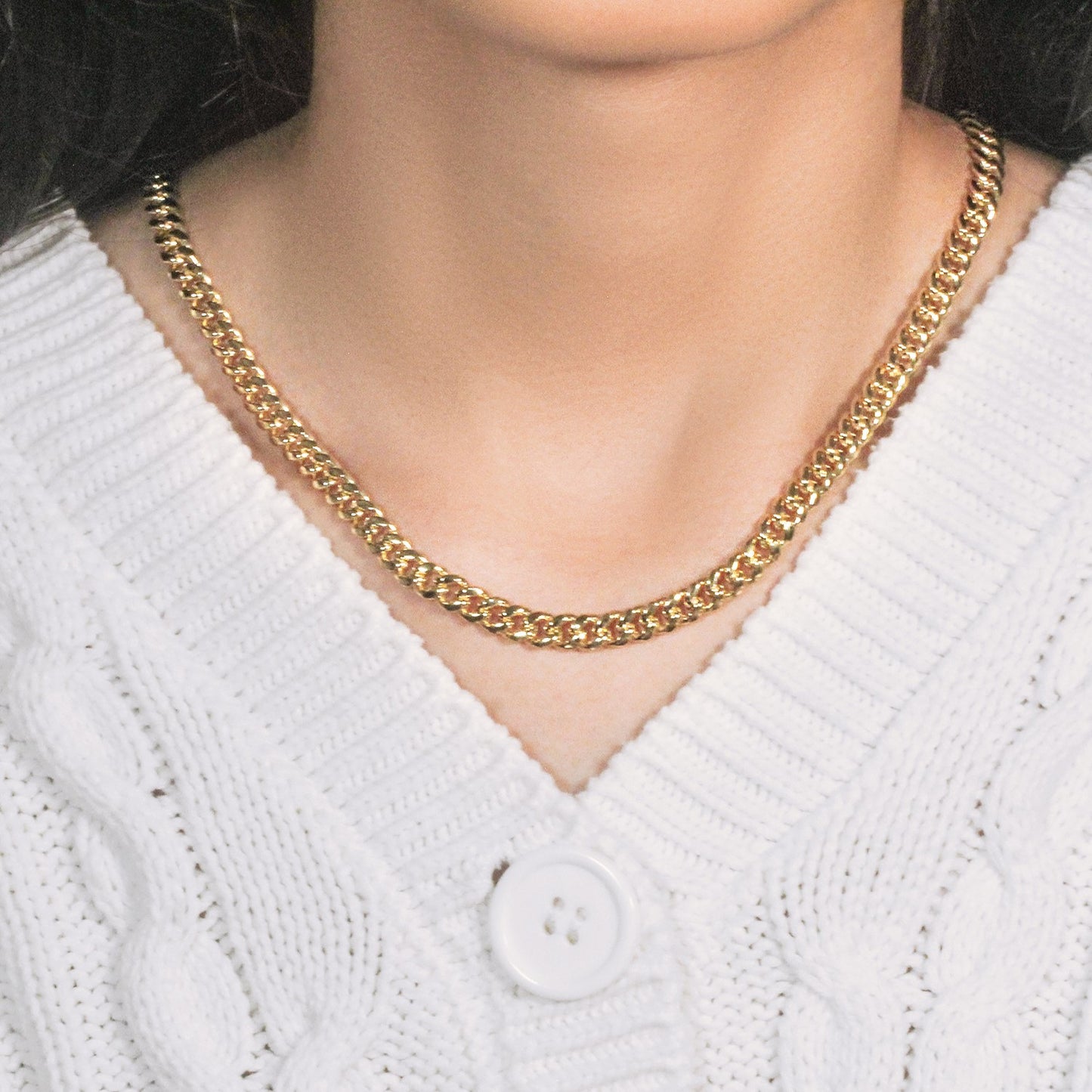 10K Yellow Gold Semi Solid Miami Cuban Chain Necklace (6.10mm) – True Pure Gold