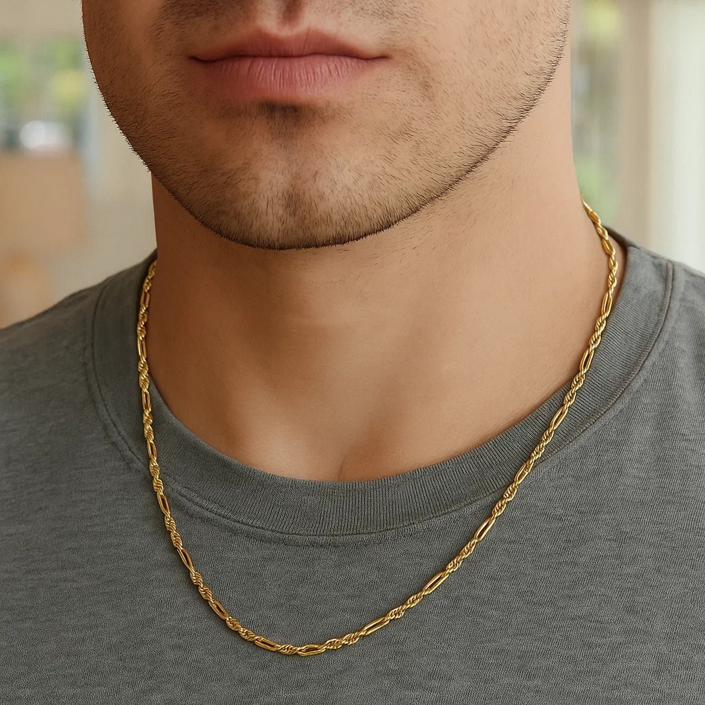 14K Yellow Gold Figa Rope Chain (3.00mm)