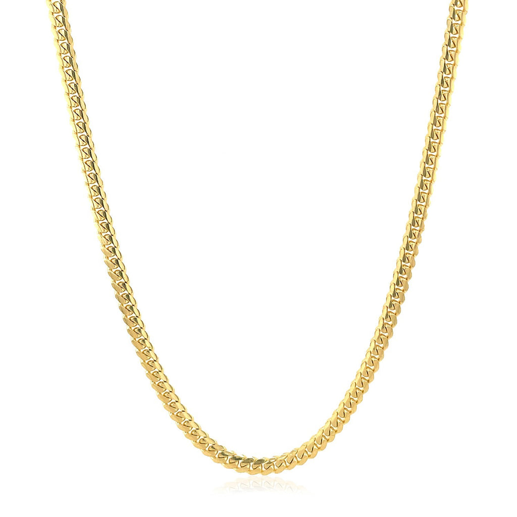 10K Yellow Gold Classic Solid Miami Cuban Chain Necklace (2.60mm) – True Pure Gold