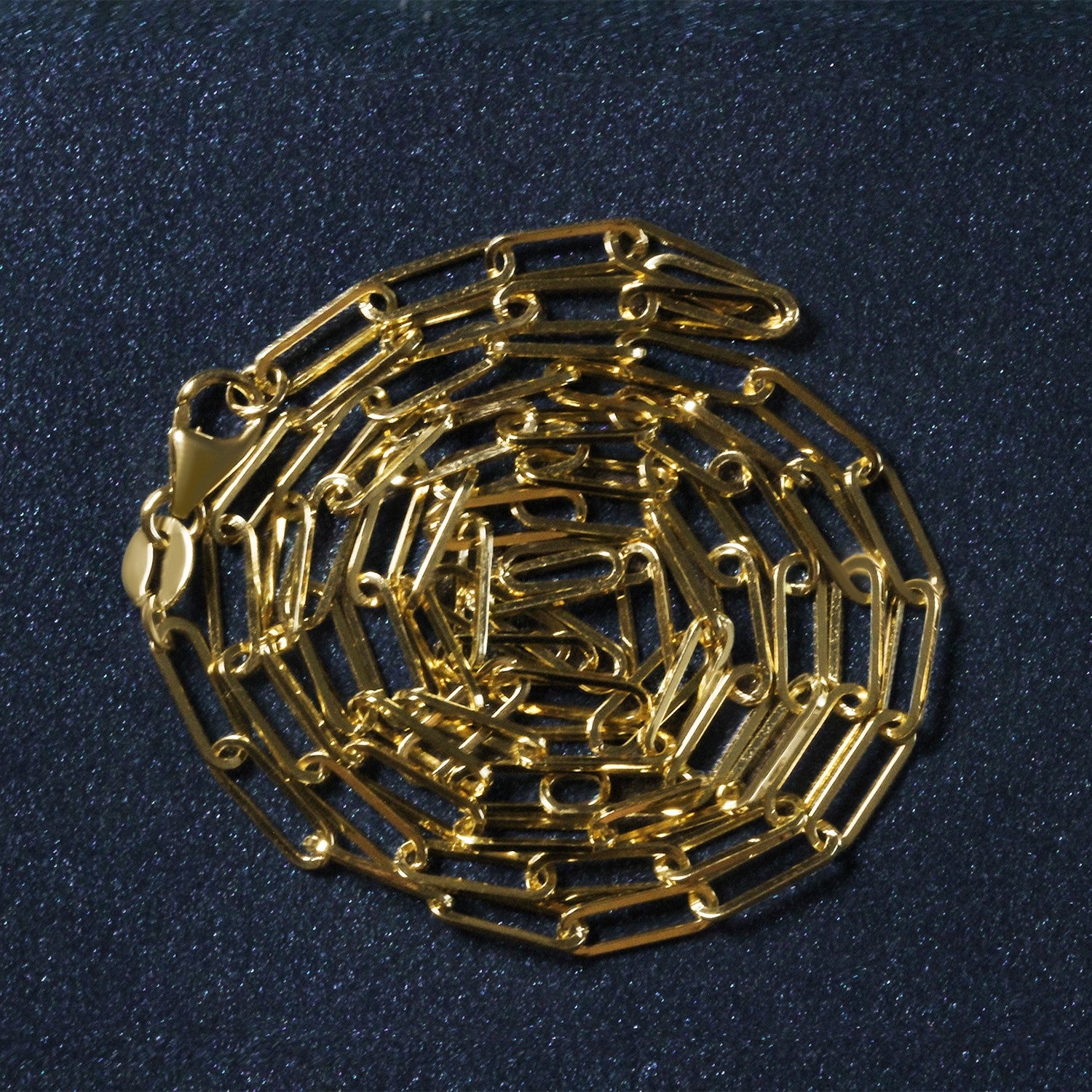 10K Yellow Gold Paperclip Chain 2.50mm | Solid Gold, Lobster Clasp
