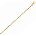 14K Yellow Gold Machine Rope Chain (1.10mm)