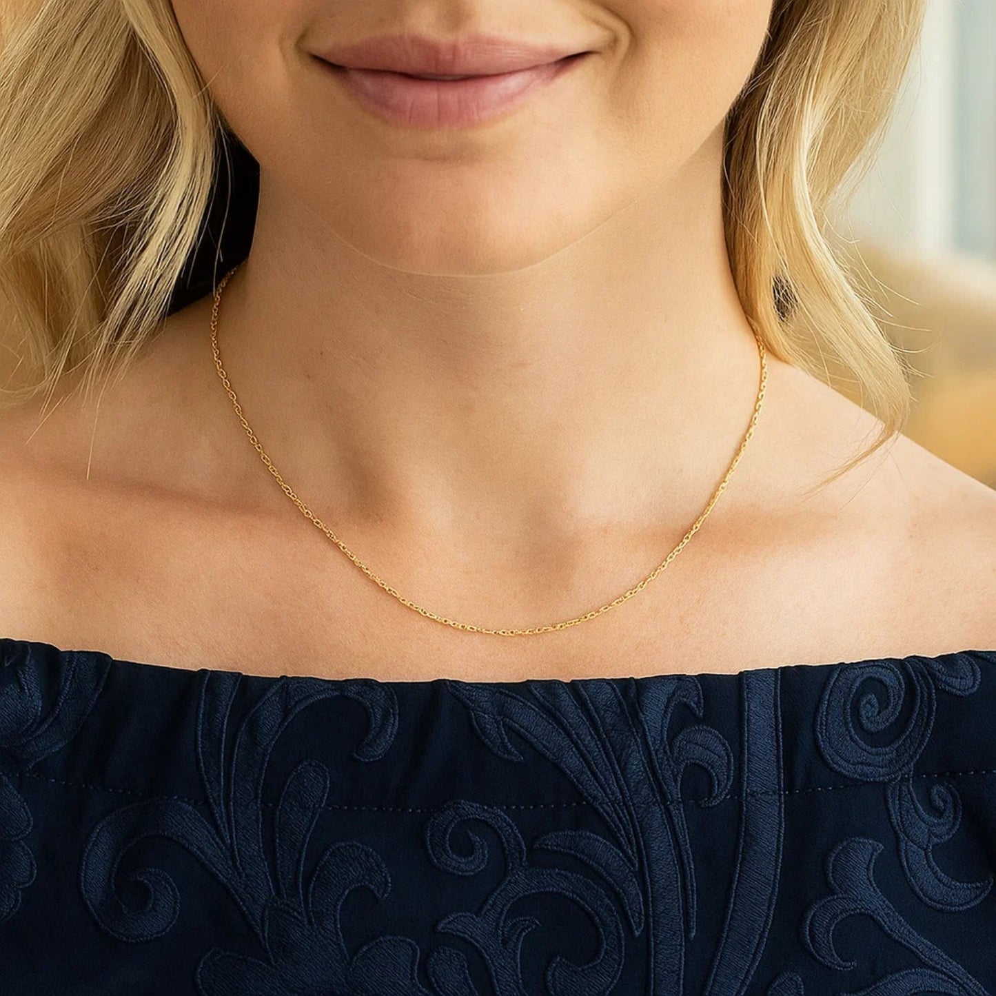 14K Yellow Gold Machine Rope Chain (1.10mm)