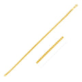 14K Yellow Gold Solid Diamond Cut Round Franco Chain Necklace (2.20mm)