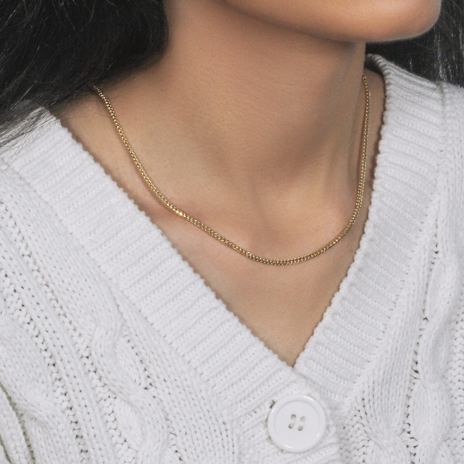 14K Yellow Gold Solid Diamond Cut Round Franco Chain Necklace (2.20mm)