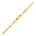 14K Yellow Gold Men's ID Cuban Chain Bracelet (8.00mm) – True Pure Gold