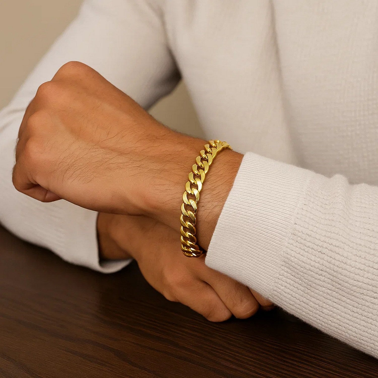 14K Yellow Gold Classic Miami Cuban Bracelet (10.10mm) – True Pure Gold
