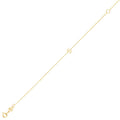 14K Yellow Gold Women's Mini Initial S Bracelet – 7 Inches – 14K Gold