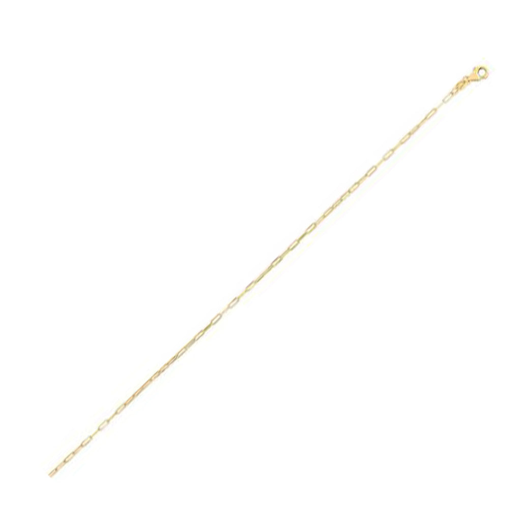 14K Yellow Gold Fine Paperclip Chain 1.2mm | Delicate Solid Gold