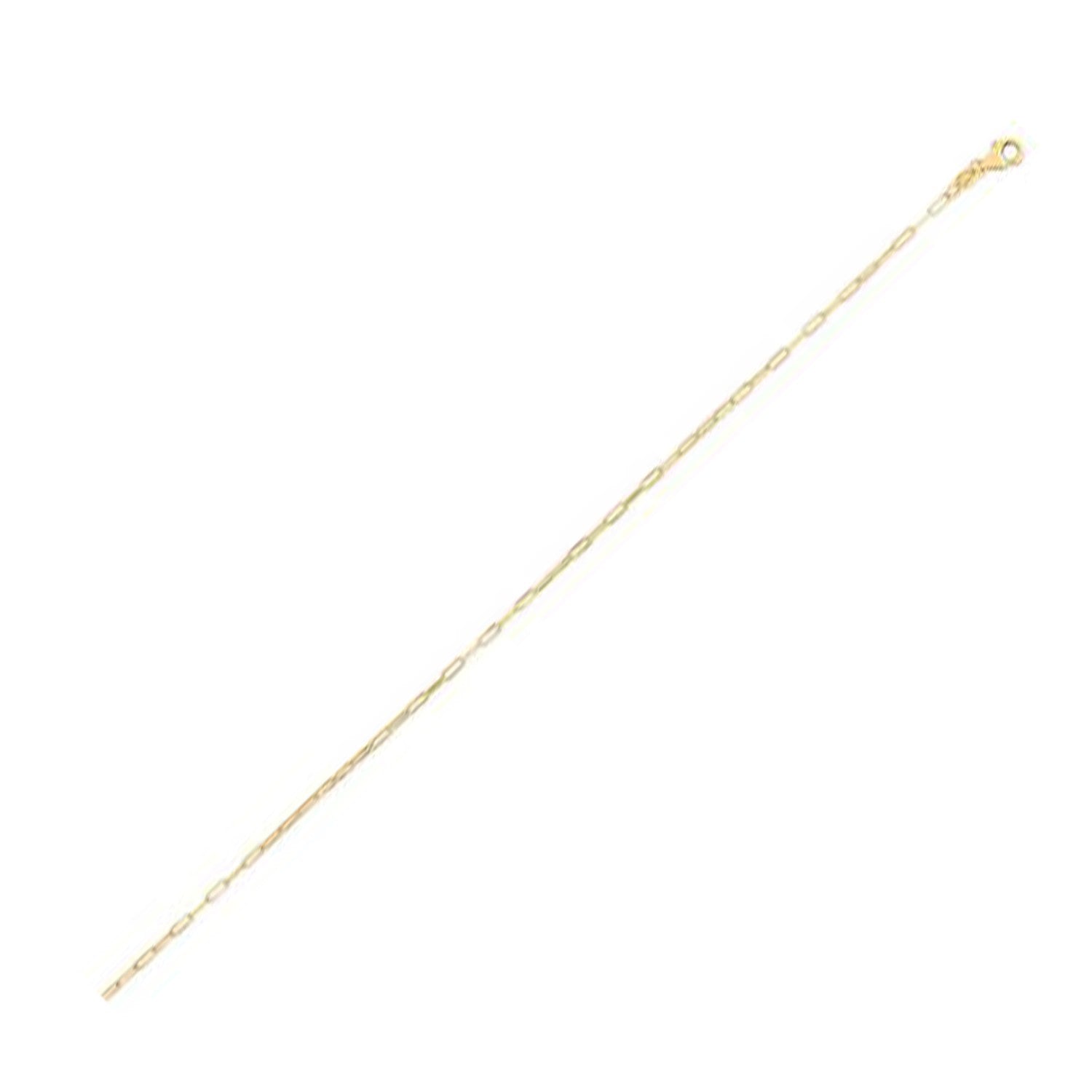 14K Yellow Gold Fine Paperclip Chain 1.2mm | Delicate Solid Gold