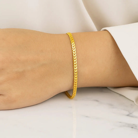 14K Yellow Gold Solid Diamond Cut Round Franco Bracelet (2.70mm)