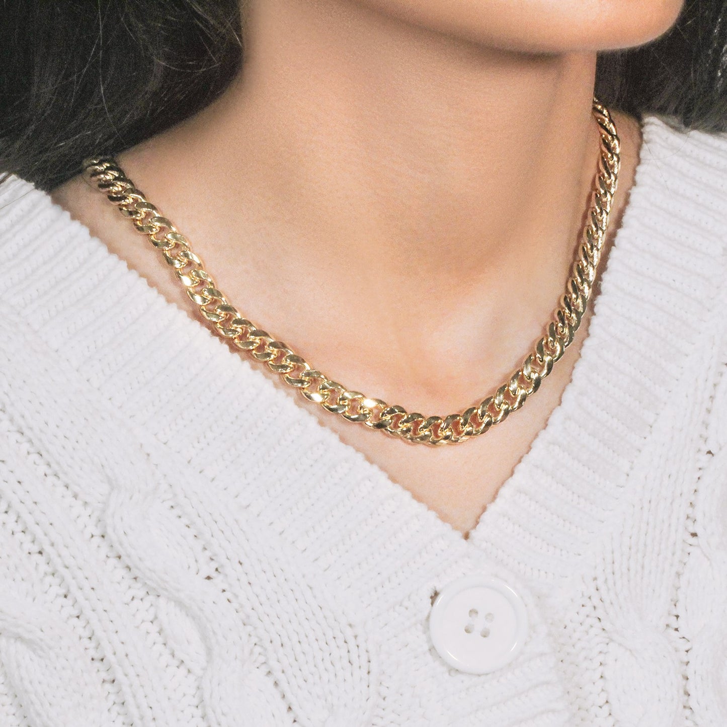 10K Yellow Gold Light Miami Cuban Chain Necklace (8.00mm) – True Pure Gold