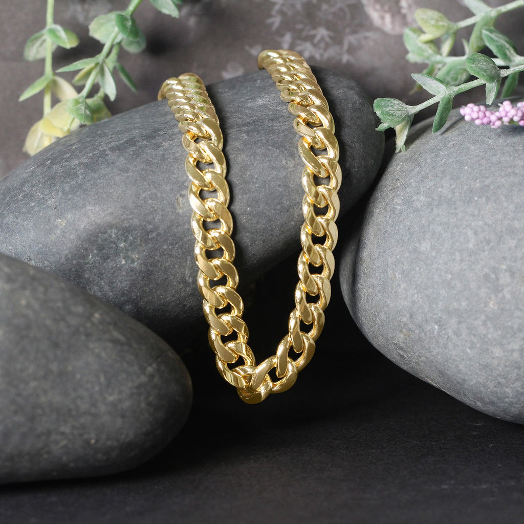 10K Yellow Gold Light Miami Cuban Chain Necklace (8.00mm) – True Pure Gold