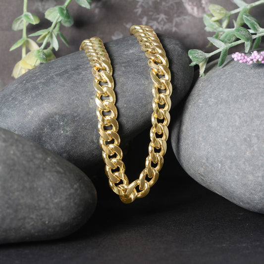 10K Yellow Gold Light Miami Cuban Chain Necklace (8.00mm) – True Pure Gold