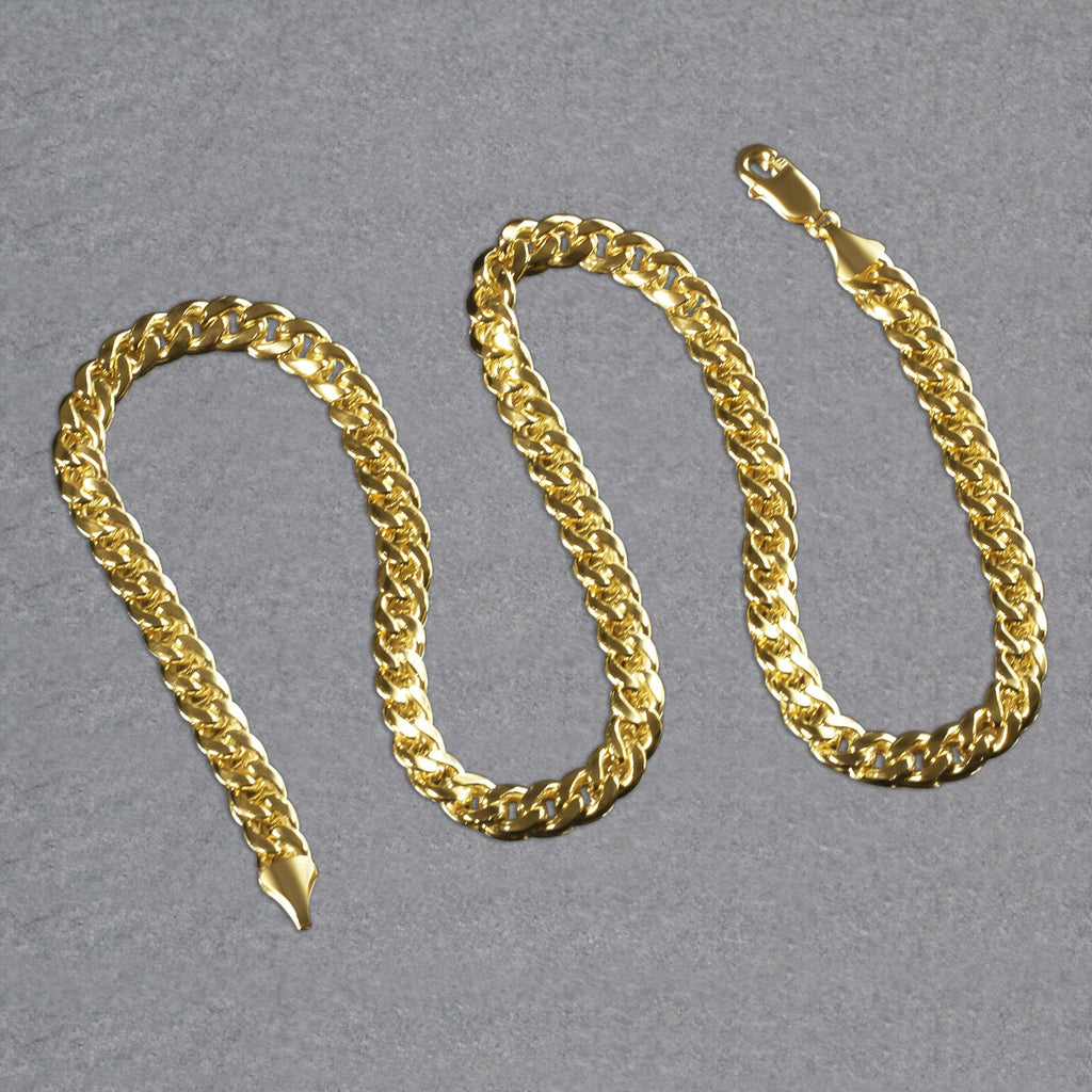 10K Yellow Gold Light Miami Cuban Chain Necklace (8.00mm) – True Pure Gold