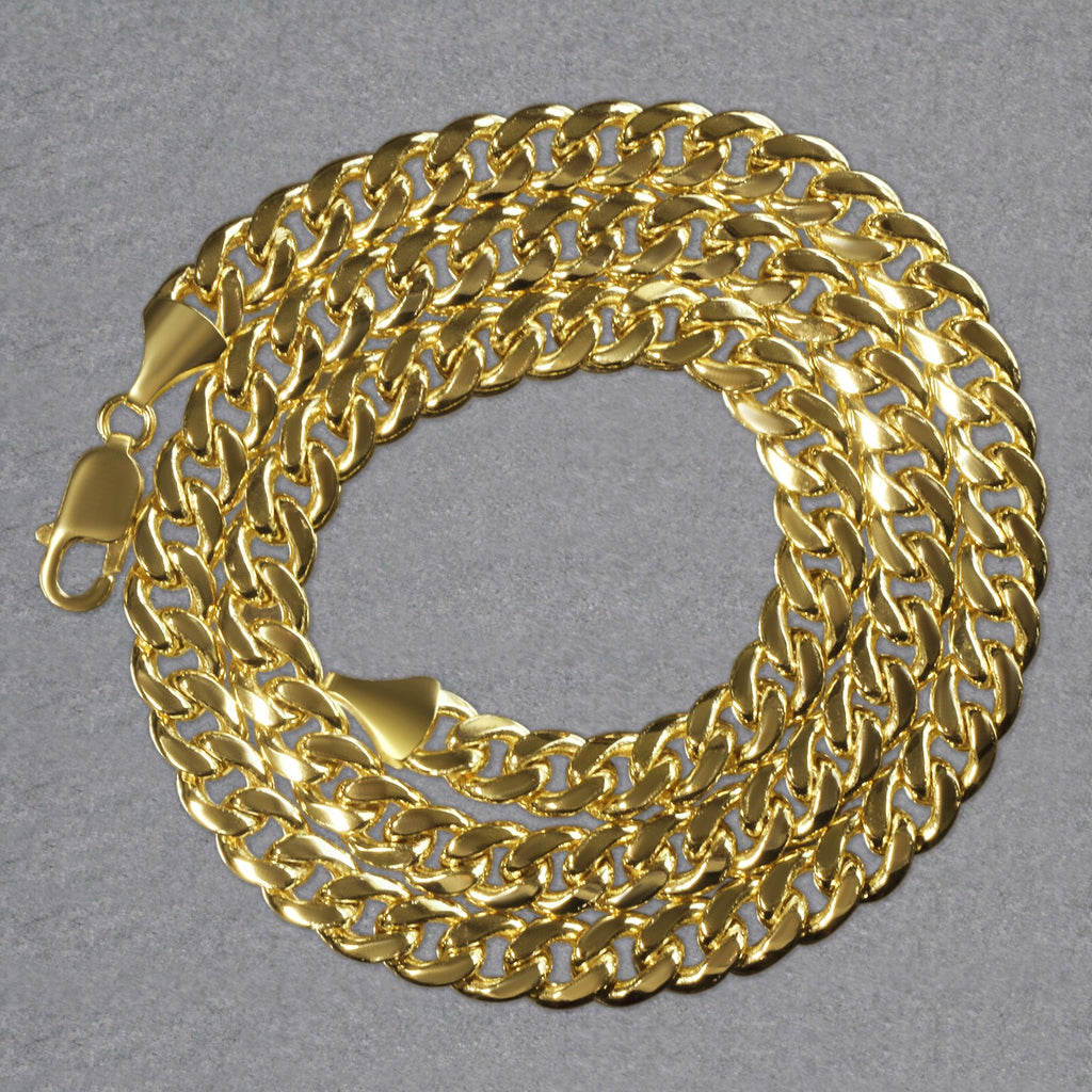 10K Yellow Gold Light Miami Cuban Chain Necklace (8.00mm) – True Pure Gold