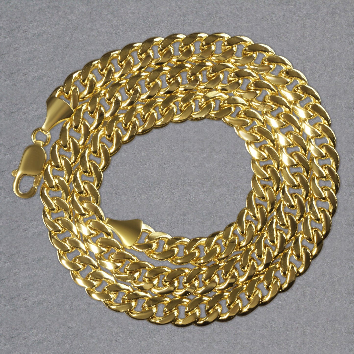 10K Yellow Gold Light Miami Cuban Chain Necklace (8.00mm) – True Pure Gold