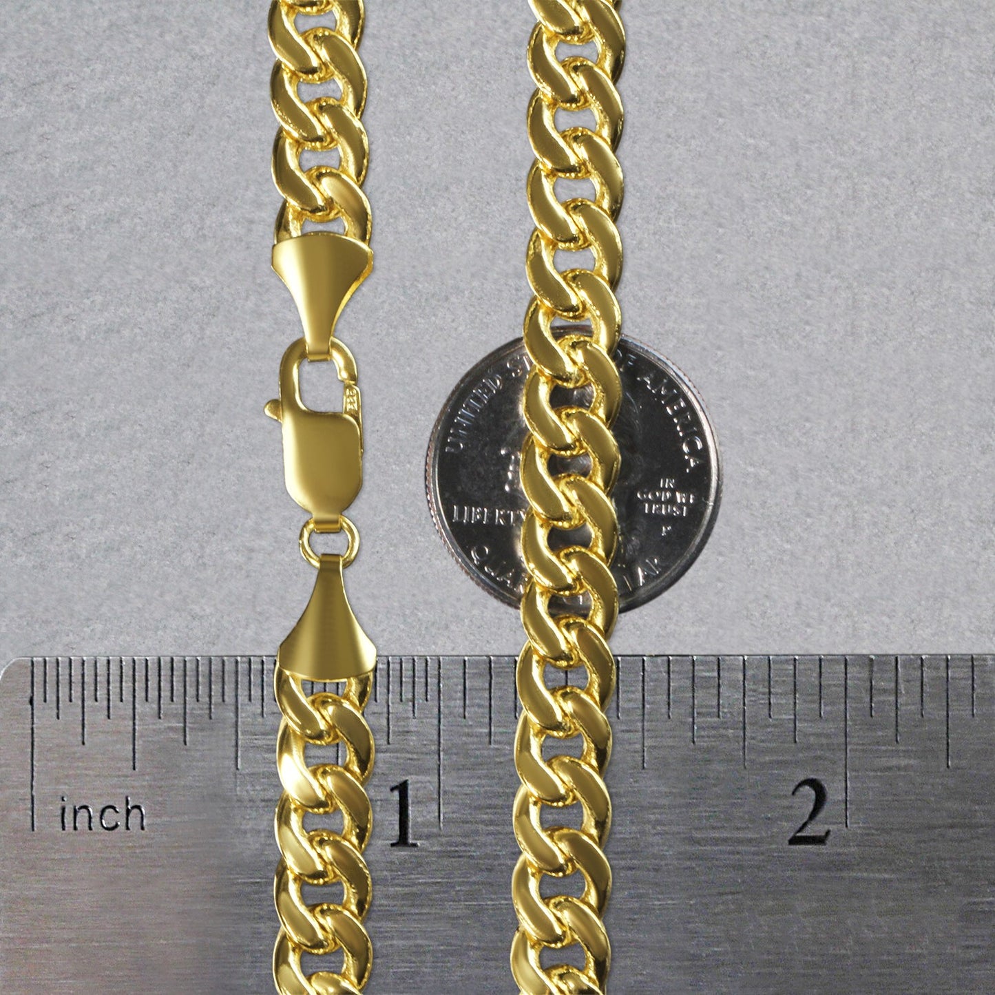 10K Yellow Gold Light Miami Cuban Chain Necklace (8.00mm) – True Pure Gold