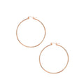 14K Rose Gold Classic Hoop Earrings – 2mm x 55mm, Solid Gold