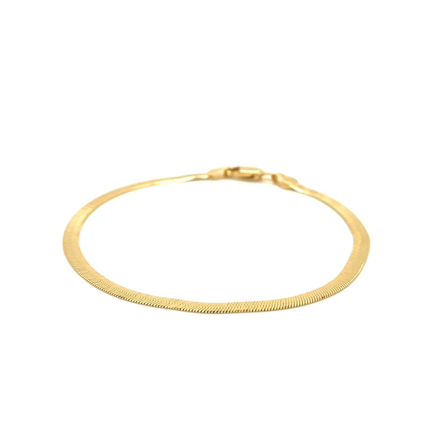 10K Yellow Gold Imperial Herringbone Bracelet 2.80mm | Solid Gold, 7"