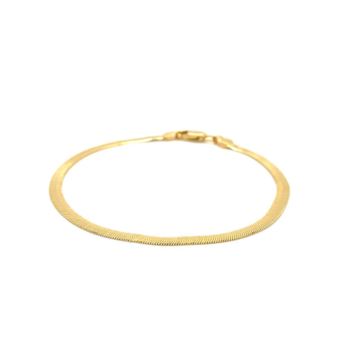 10K Yellow Gold Imperial Herringbone Bracelet 2.80mm | Solid Gold, 7"