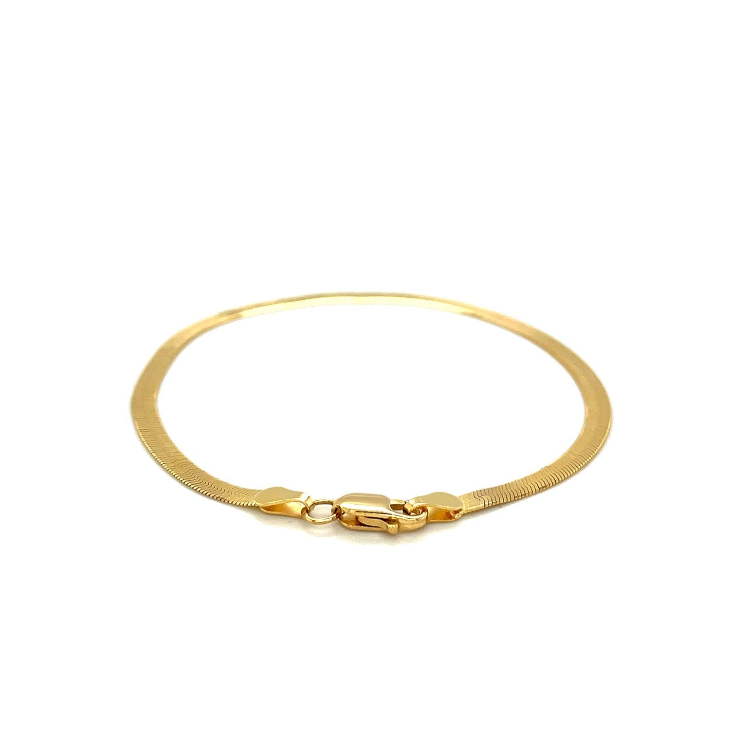 10K Yellow Gold Imperial Herringbone Bracelet 2.80mm | Solid Gold, 7"