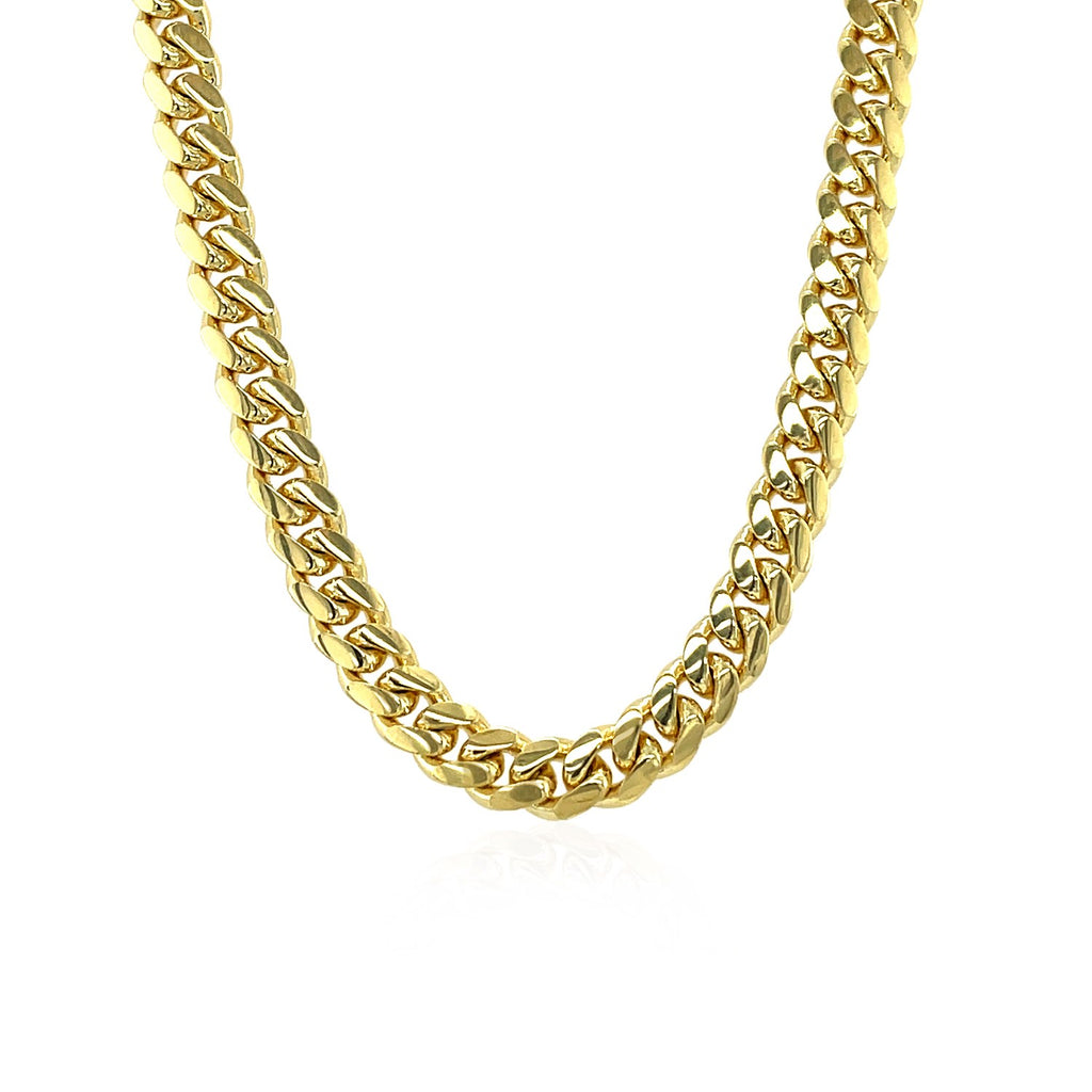 14K Yellow Gold Classic Solid Miami Cuban Chain Necklace (5.00mm) – True Pure Gold