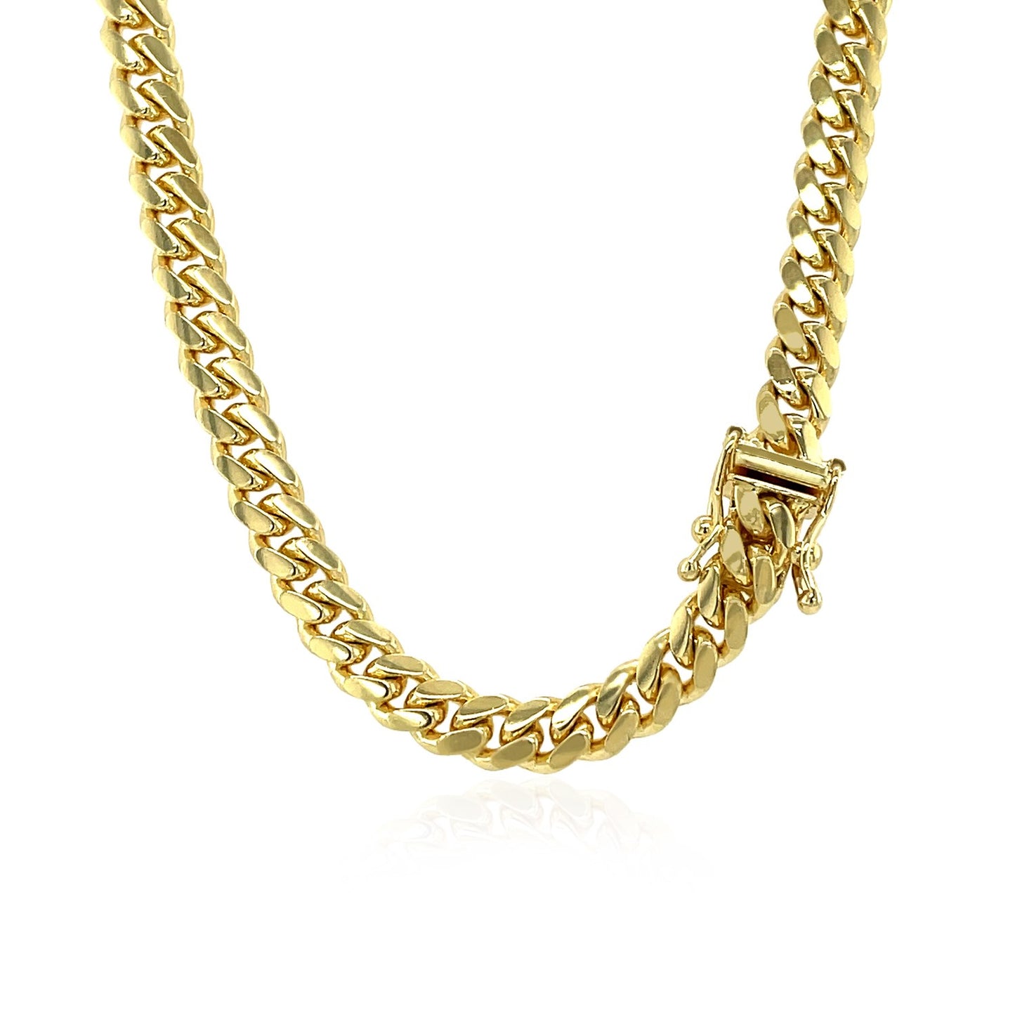 14K Yellow Gold Classic Solid Miami Cuban Chain Necklace (5.00mm) – True Pure Gold