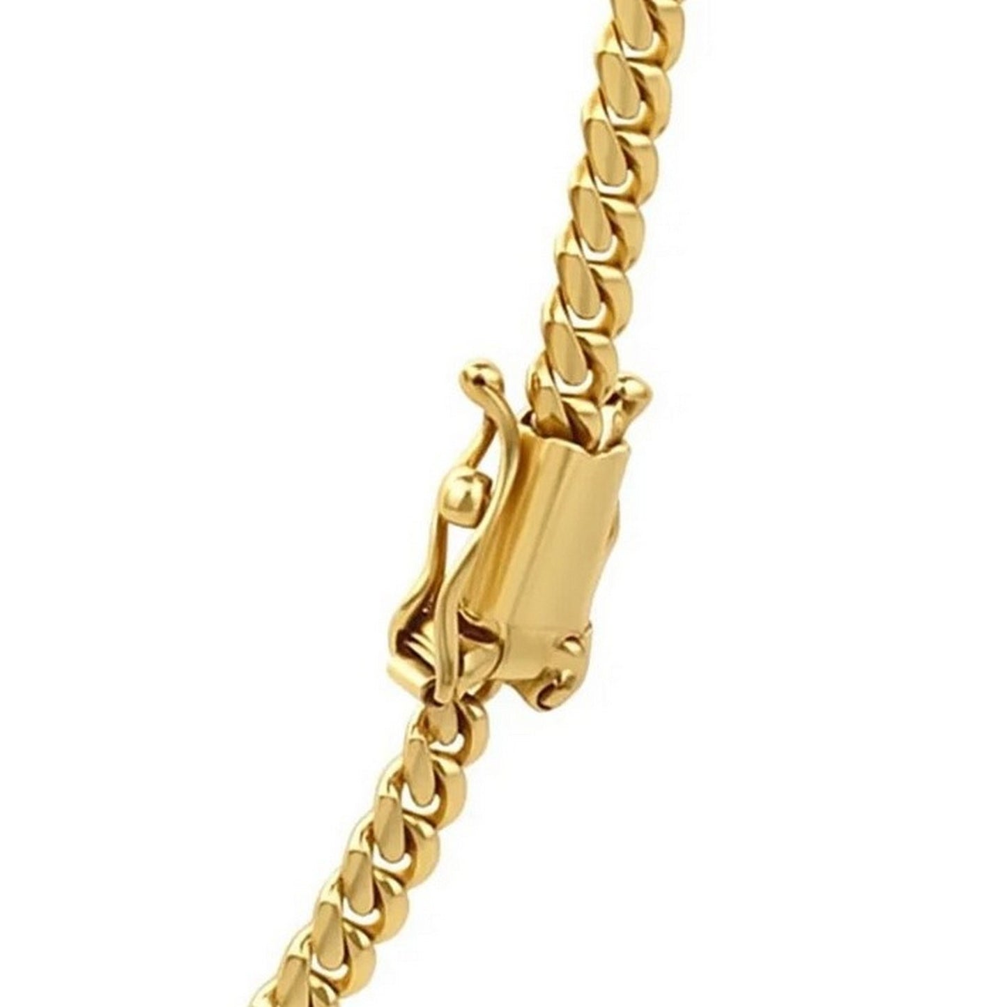 14K Yellow Gold Classic Solid Miami Cuban Chain Necklace (5.00mm) – True Pure Gold