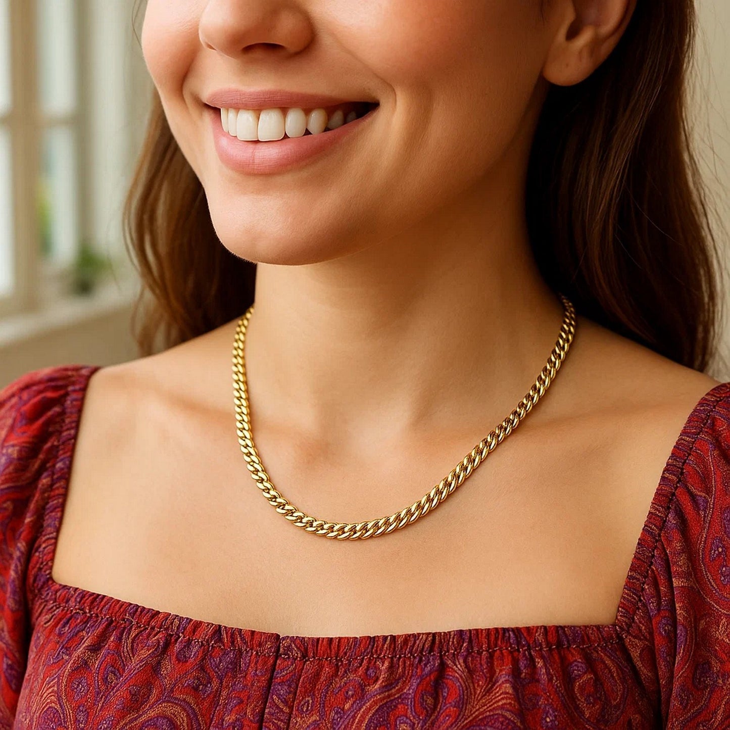 14K Yellow Gold Classic Solid Miami Cuban Chain Necklace (5.00mm) – True Pure Gold