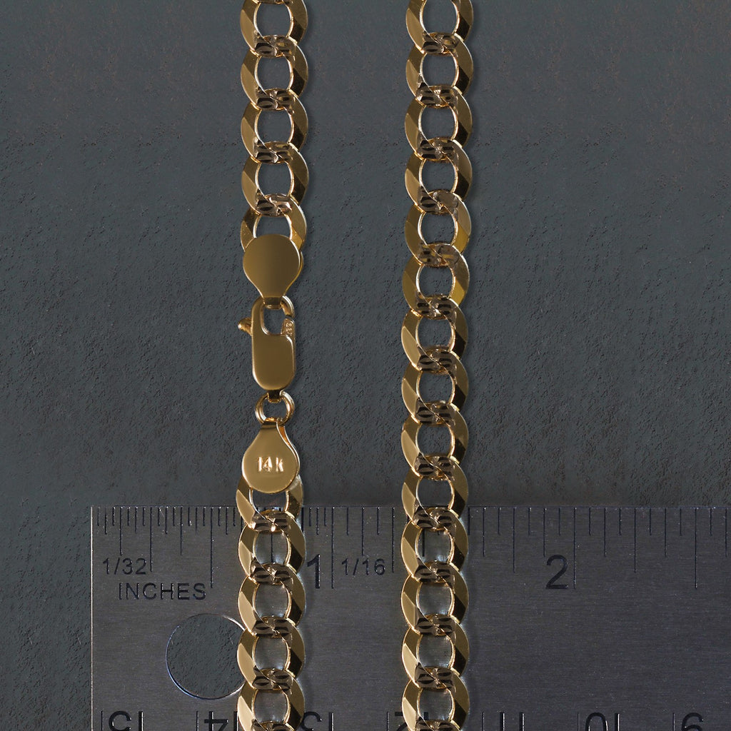 14K Two Tone Gold Pavé Curb Chain (4.60mm)