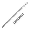 14K White Gold Miami Cuban Semi Solid Chain (5.50mm)
