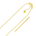 14K Yellow Gold Adjustable Franco Chain Necklace (1.00mm)