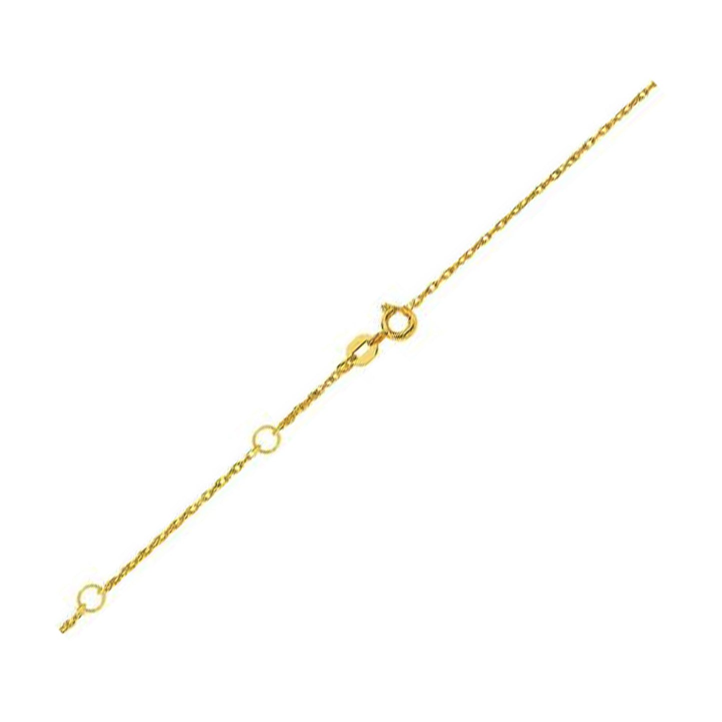 Double Extendable Rope Chain in 14K Yellow Gold (0.85mm)