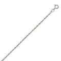 14K White Gold Machine Rope Chain (0.95mm)