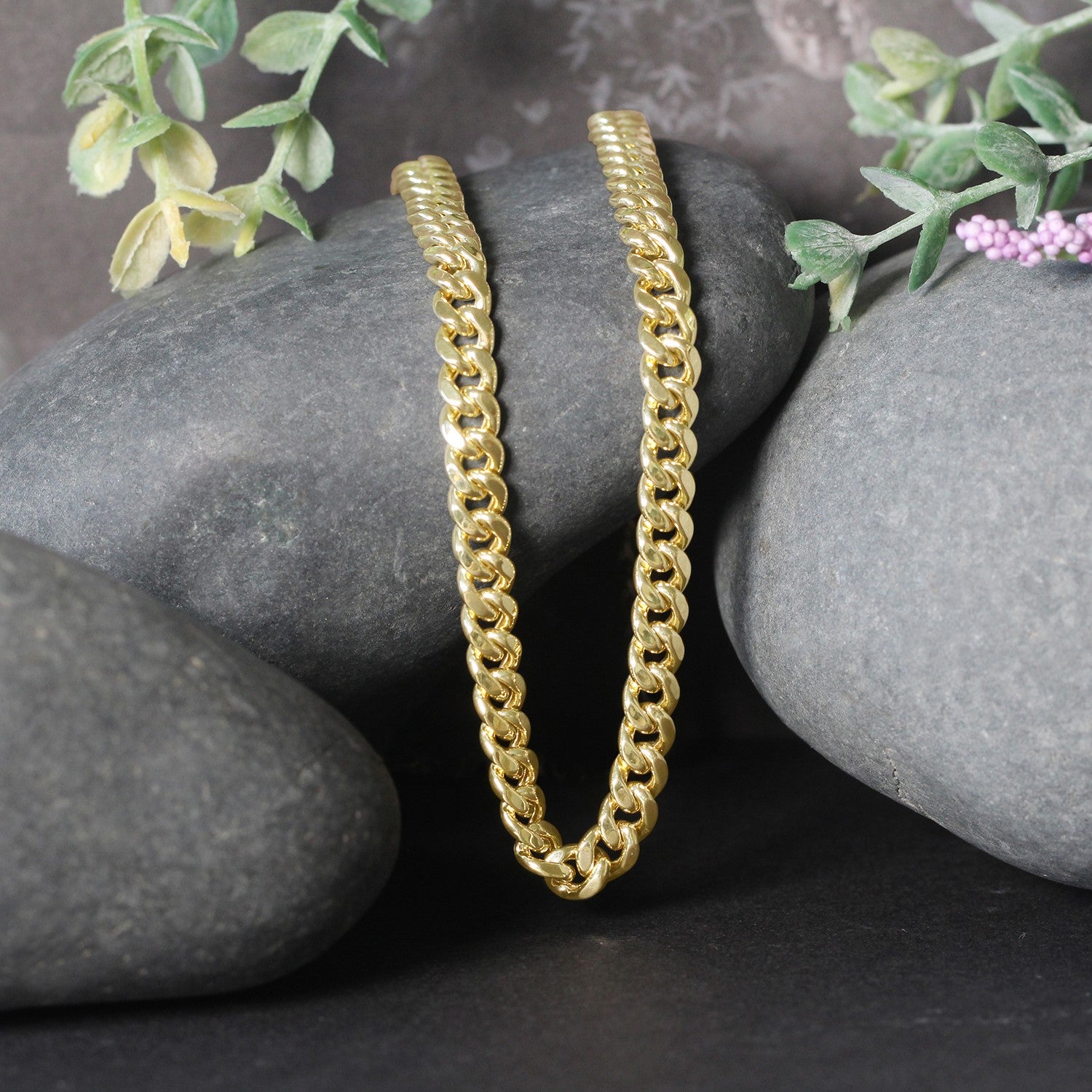 10K Yellow Gold Semi Solid Miami Cuban Chain Necklace (5.00mm) – True Pure Gold